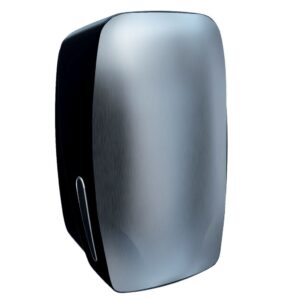 Pojemnik na papier toaletowy w listkach MERIDA MERCURY, do 400 listków papieru, CZARNY