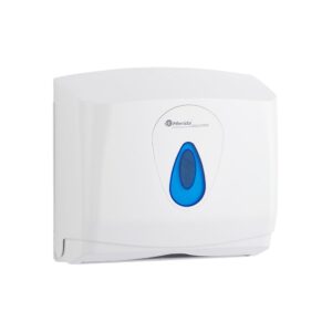 Pojemnik na pojedyncze ręczniki papierowe MERIDA TOP MINI z tworzywa ABS, okienko NIEBIESKIE