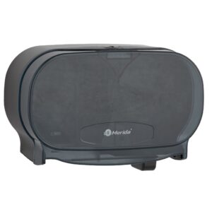 Pojemnik na dwie rolki papieru toaletowego bez gilzy MERIDA ONE, czarny