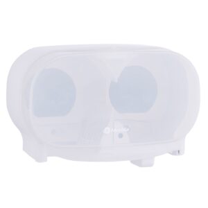 Pojemnik na dwie rolki papieru toaletowego bez gilzy MERIDA HARMONY, biały