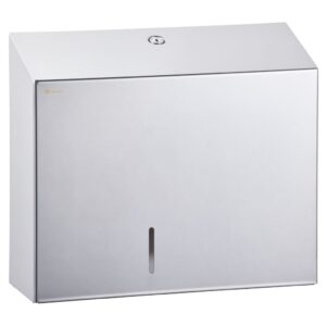 Pojemnik na papier toaletowy MERIDA STELLA DUO z uchwytem na resztkę rolki STAL POLEROWANA