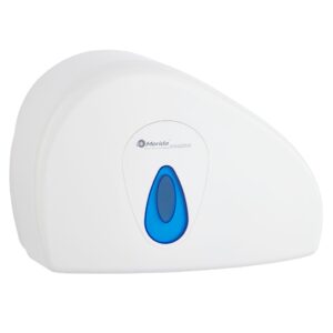 Pojemnik na papier toaletowy MERIDA TOP DUO z uchwytem na resztkę rolki, okienko NIEBIESKIE