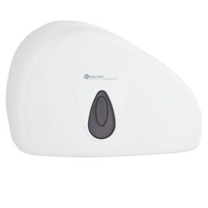 Pojemnik na papier toaletowy MERIDA TOP DUO z uchwytem na resztkę rolki, okienko SZARE