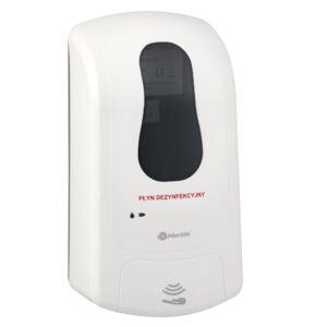 Bezdotykowy automatyczny dozownik płynu dezynfekcyjnego w sprayu na jednorazowe wkłady 1000 ml MERIDA ONE biały