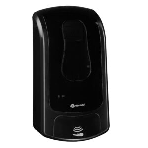 Bezdotykowy automatyczny dozownik mydła w pianie MERIDA ONE, na jednorazowe wkłady z mydłem w pianie, w tym z mydłem dezynfekującym, czarny