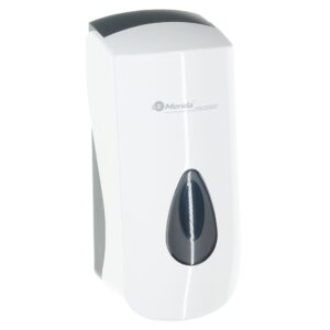 Dozownik mydła w pianie MERIDA TOP na wkłady z mydłem MERIDA BALI, z tworzywa ABS, tył szary, okienko szare