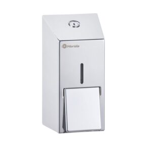 Dozownik mydła w płynie MERIDA STELLA MINI pojemność zbiornika 400 ml, stal polerowana