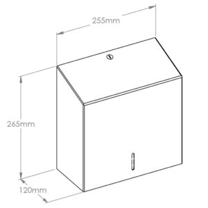 Pojemnik na ręczniki pojedyncze MERIDA STELLA MAXI, BIAŁY