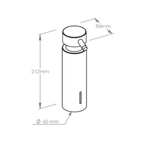 Dozownik mydła w płynie mocowany do blatu, pojemność zbiornika 300 ml, matowy