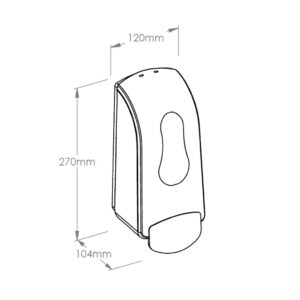 Dozownik płynu dezynfekcyjnego MERIDA ONE na wkłady MERIDA ONE DEZYNFEKCJA, czarny