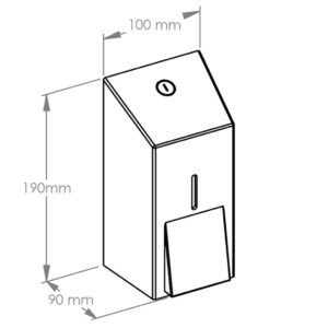 Dozownik mydła w płynie MERIDA STELLA MINI pojemność zbiornika 400 ml, stal matowa