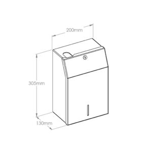 Pojemnik na kanister 5 l MERIDA STELLA, zamykany na kluczyk, STAL MATOWA