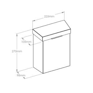 Kosz do damskich toalet MERIDA STELLA, 4,5 l, STAL MATOWA