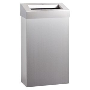Kosz na odpady otwarty MERIDA STELLA, poj. 27 l., stal matowa