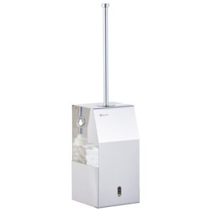 Szczotka do WC z uchwytem mocowanym do ściany, stal polerowana