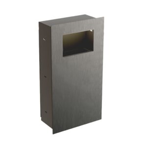 Wnękowy kosz na odpady, otwarty, STAL MATOWA