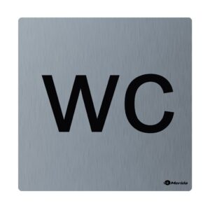 Piktogram - WC, wym. 100 x 100 x 2 mm, STAL MATOWA