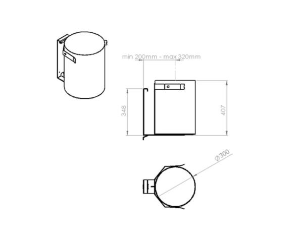 Kosz podblatowy regulowany 30 l Kosz podblatowy regulowany 30 l