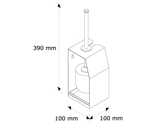 Szczotka do WC z uchwytem mocowanym do ściany, stal matowa Szczotka do WC z uchwytem mocowanym do ściany, stal matowa