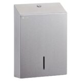 Pojemnik na ręczniki pojedyncze, składane MERIDA STELLA SLIM MAXI, stal matowa