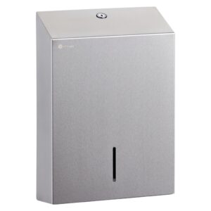 Pojemnik na ręczniki pojedyncze, składane MERIDA STELLA SLIM MAXI, stal matowa