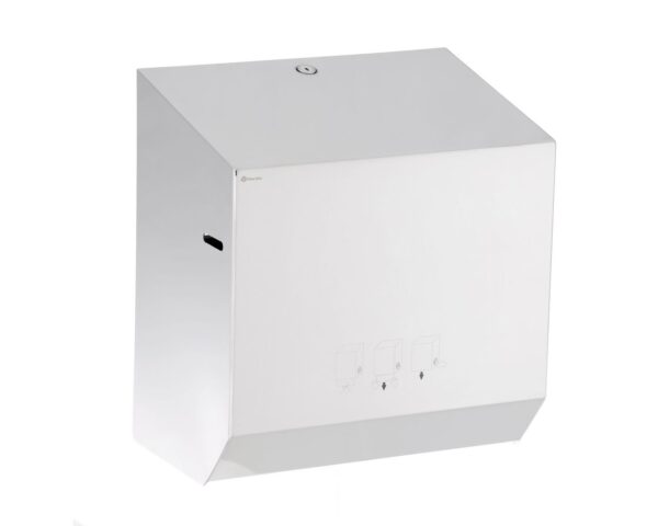 Mechaniczny podajnik ręczników papierowych w rolach MERIDA STELLA MAXI, stal polerowana Mechaniczny podajnik ręczników papierowych w rolach MERIDA STELLA MAXI, stal polerowana