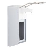 Dozownik z przyciskiem łokciowym na jednorazowe wkłady 500 ml, aluminiowy