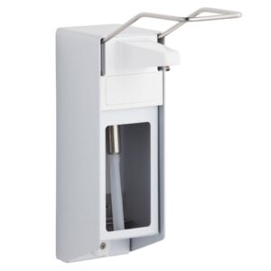 Dozownik z przyciskiem łokciowym na jednorazowe wkłady 500 ml, aluminiowy