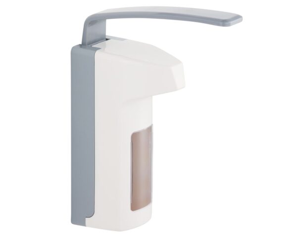 Dozownik z przyciskiem łokciowym na jednorazowe wkłady 500 ml, tworzywo ABS Dozownik z przyciskiem łokciowym na jednorazowe wkłady 500 ml, tworzywo ABS