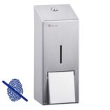 Dozownik mydła w pianie MERIDA STELLA Anti-FingerPrint MAXI na jednorazowe wkłady z pompką spieniającą, stal matowa z powłoką AFP