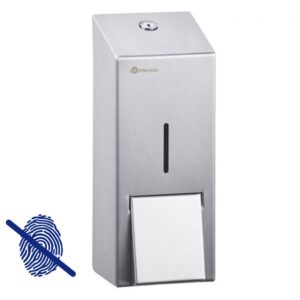 Dozownik mydła w pianie MERIDA STELLA Anti-FingerPrint MAXI na jednorazowe wkłady z pompką spieniającą, stal matowa z powłoką AFP