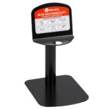 Stojak do dezynfekcji rąk blatowy MIKRO z żelem dezynfekcyjnym o zapachu róży MERIDA