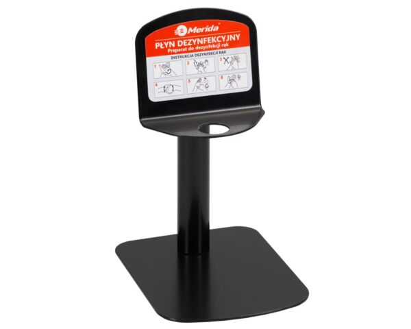 Stojak do dezynfekcji rąk blatowy MIKRO z żelem dezynfekcyjnym o zapachu róży MERIDA Stojak do dezynfekcji rąk blatowy MIKRO z żelem dezynfekcyjnym o zapachu róży MERIDA