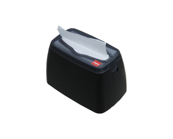 Pojemnik na serwetki gastronomiczne, czarny, tworzywo sztuczne, stołowy, dozowanie od góry Pojemnik na serwetki gastronomiczne, czarny, tworzywo sztuczne, stołowy, dozowanie od góry