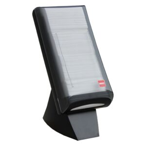 Pojemnik na serwetki gastronomiczne, czarny, tworzywo sztuczne, duży, nablatowy ze stojakiem