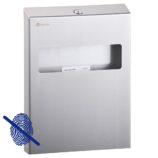 Pojemnik na podkładki na deskę sedesową MERIDA STELLA Anti-FingerPrint stal matowa z powłoką AFP