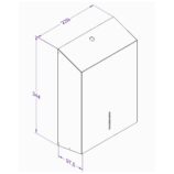 Pojemnik na ręczniki pojedyncze, składane MERIDA STELLA SLIM MAXI, stal matowa