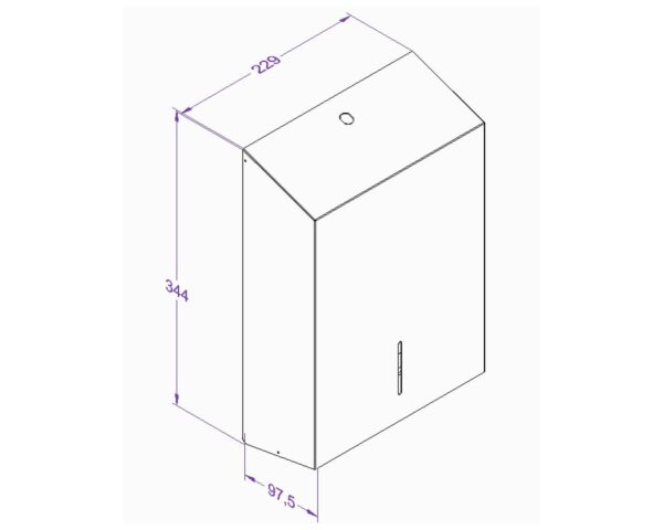 Pojemnik na ręczniki pojedyncze, składane MERIDA STELLA SLIM MAXI, stal matowa Pojemnik na ręczniki pojedyncze, składane MERIDA STELLA SLIM MAXI, stal matowa