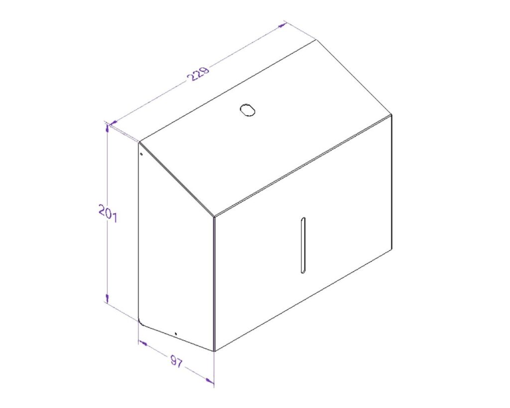 Pojemnik na ręczniki składane MERIDA STELLA SLIM MINI, stal matowa