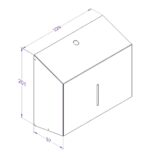 Pojemnik na ręczniki składane MERIDA STELLA SLIM MINI, stal matowa