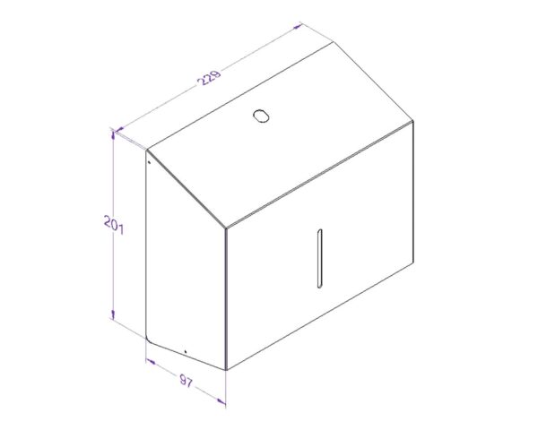 Pojemnik na ręczniki składane MERIDA STELLA SLIM MINI, stal matowa Pojemnik na ręczniki składane MERIDA STELLA SLIM MINI, stal matowa