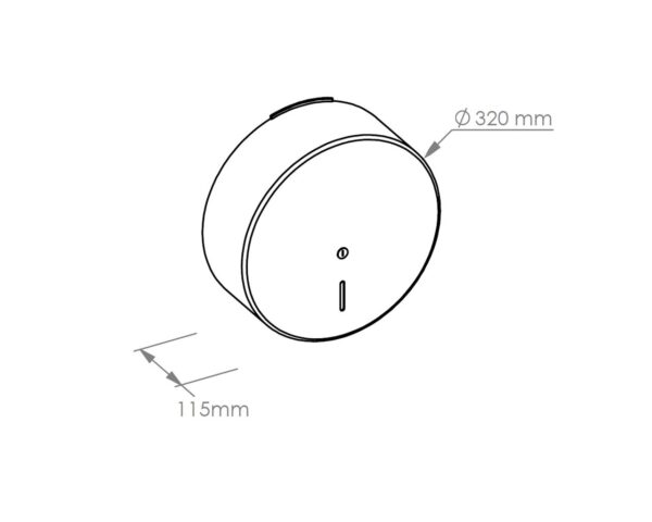 Pojemnik na papier toaletowy MERIDA STELLA MEGA śr. papieru do 28 cm, BIAŁY Pojemnik na papier toaletowy MERIDA STELLA MEGA śr. papieru do 28 cm, BIAŁY