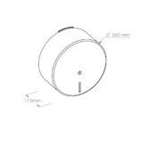 Pojemnik na papier toaletowy MERIDA STELLA MAXI,śr. papieru do 23 cm BIAŁY