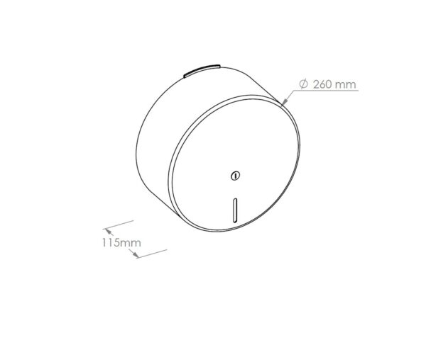 Pojemnik na papier toaletowy MERIDA STELLA MAXI,śr. papieru do 23 cm BIAŁY Pojemnik na papier toaletowy MERIDA STELLA MAXI,śr. papieru do 23 cm BIAŁY