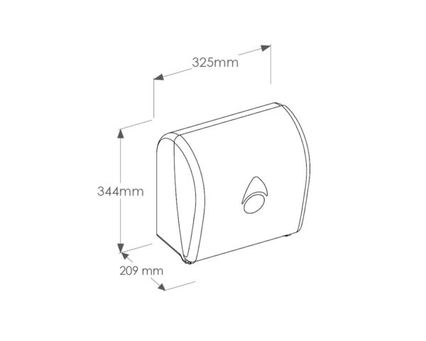 Mechaniczny podajnik ręczników papierowych w rolach MERIDA COMO AUTOMATIC, BIAŁY Mechaniczny podajnik ręczników papierowych w rolach MERIDA COMO AUTOMATIC, BIAŁY