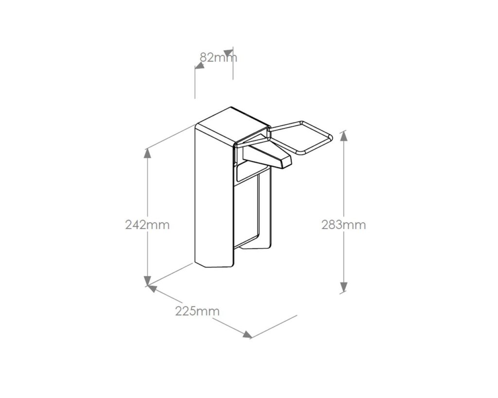 Dozownik z przyciskiem łokciowym na jednorazowe wkłady 500 ml, aluminiowy
