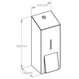 Dozownik mydła w pianie MERIDA STELLA MAXI, na jednorazowe wkłady z pompką spieniającą, STAL MATOWA