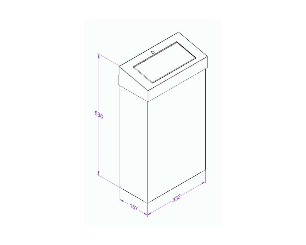 Kosz z uchylną pokrywą MERIDA STELLA, poj. 27 l, biały