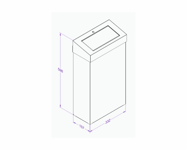 Kosz z uchylną pokrywą MERIDA STELLA, poj. 27 l, biały Kosz z uchylną pokrywą MERIDA STELLA, poj. 27 l, biały