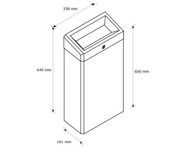 Kosz z otwartą pokrywą MERIDA STELLA Anti-FingerPrint, 27 l, stal matowa z powłoką AFP Kosz z otwartą pokrywą MERIDA STELLA Anti-FingerPrint, 27 l, stal matowa z powłoką AFP